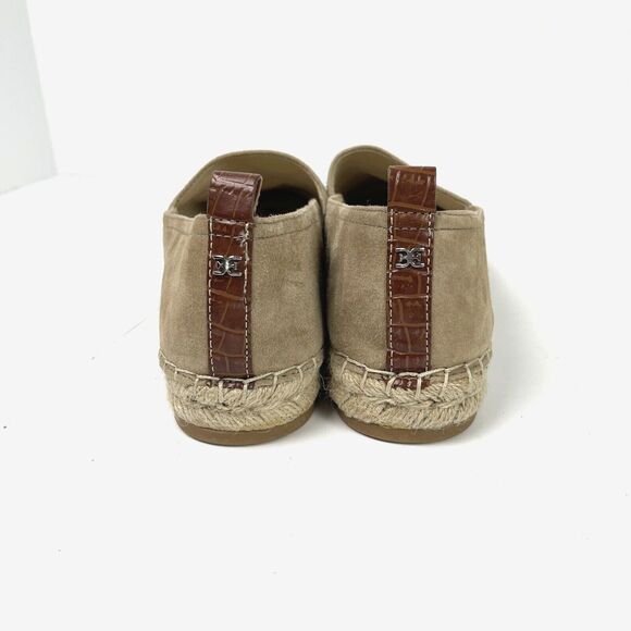 Sam Edelman Khloe Beige Suede Leather Espadrilles Shoes Size 8.5 Womens Jute - Picture 4 of 8